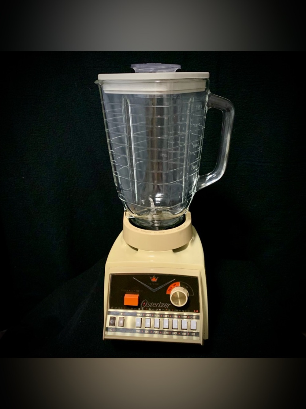 Vtg Osterizer Imperial Touch-A-Matic 14 Blender Retro Kitchen Appliance Working